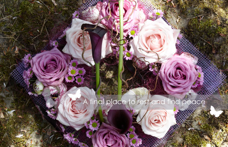 Cushion funeral flower arrangement